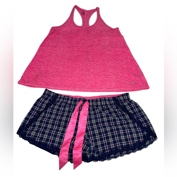 PINK Victoria's Secret Other - PINK Victoria's Secret Pink Tank and Plaid Shorts Set